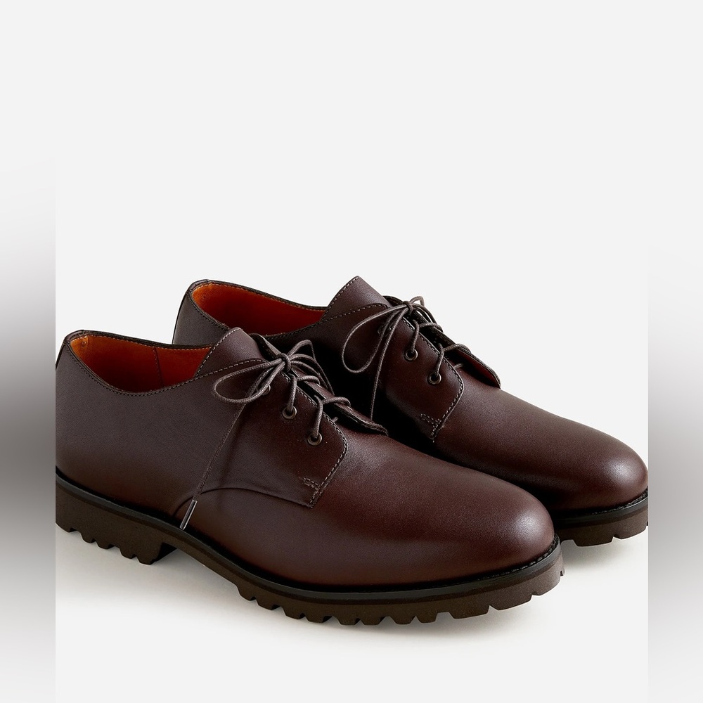 J. CREW Camden leather bluchers in Rich Espresso Size 10 1/2 NWOB $248 AZ792
